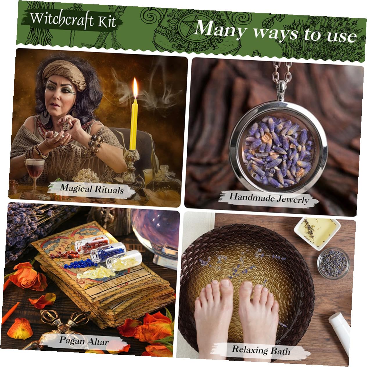 Juego de Velas Aromáticas para Brujería, 1 Set, para Rituales