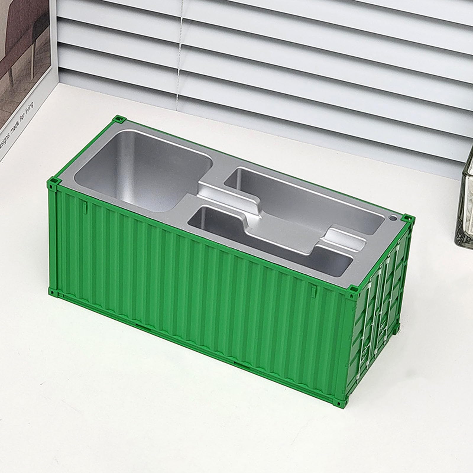 Organizer da scrivania multifunzione con porta biglietti da visita, supporto per telefono, contenitore per spedizioni, scatola immagazzinaggio, organizer per penne per portapenne da ufficio