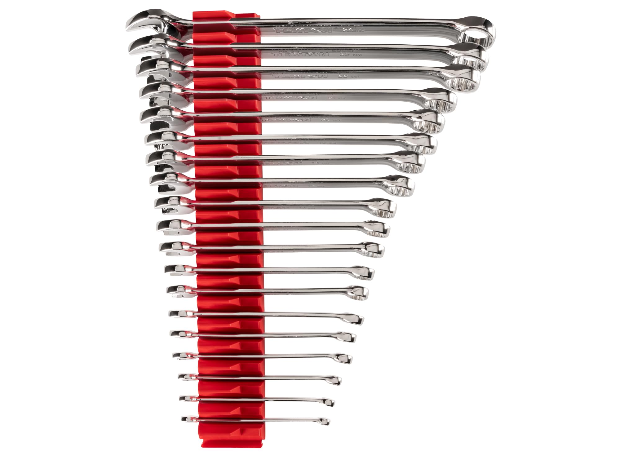 TEKTON Combination Wrench Set with Modular Organizers, 19-Piece (6-24 mm) | WCB95202