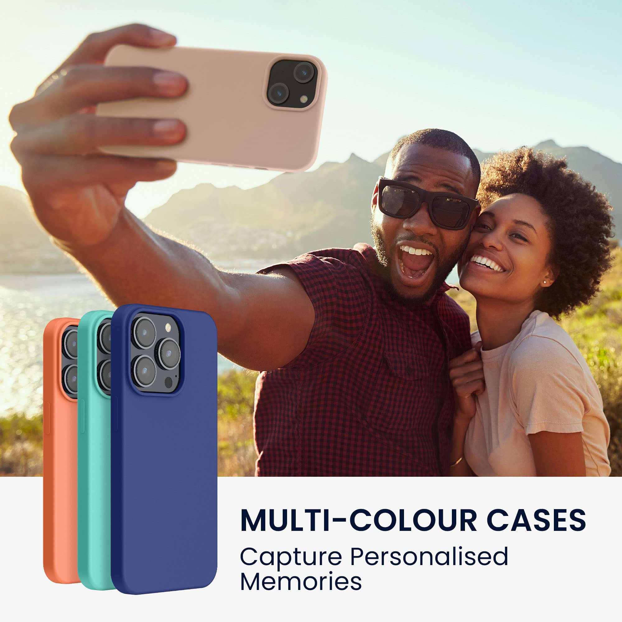 kwmobile Case for iPhone 14 Case - Slim Soft TPU Silicone Cover - Works with Wireless Charging - Coconut Swirl - Image 3