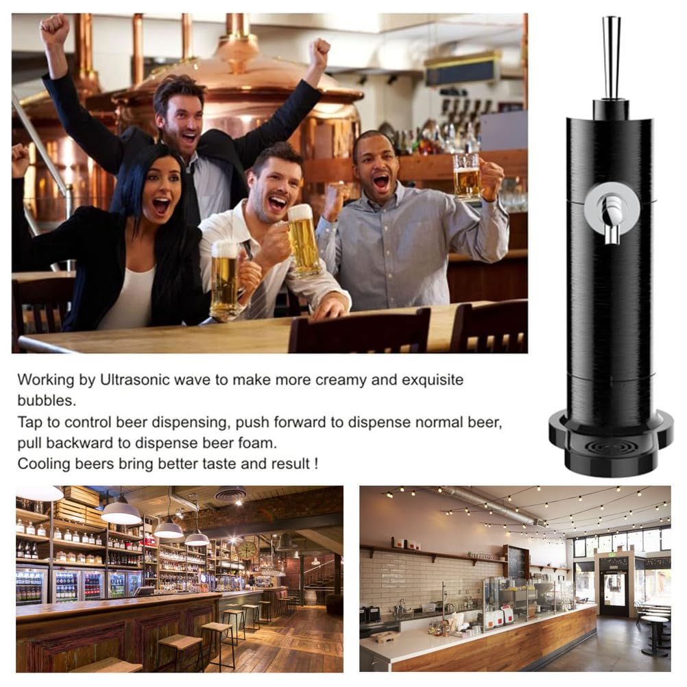 Dispensador de Cerveza para casa, dispensador Grifo Cerveza de latas, para Bares de Cerveza, reuniones Familiares,Negro