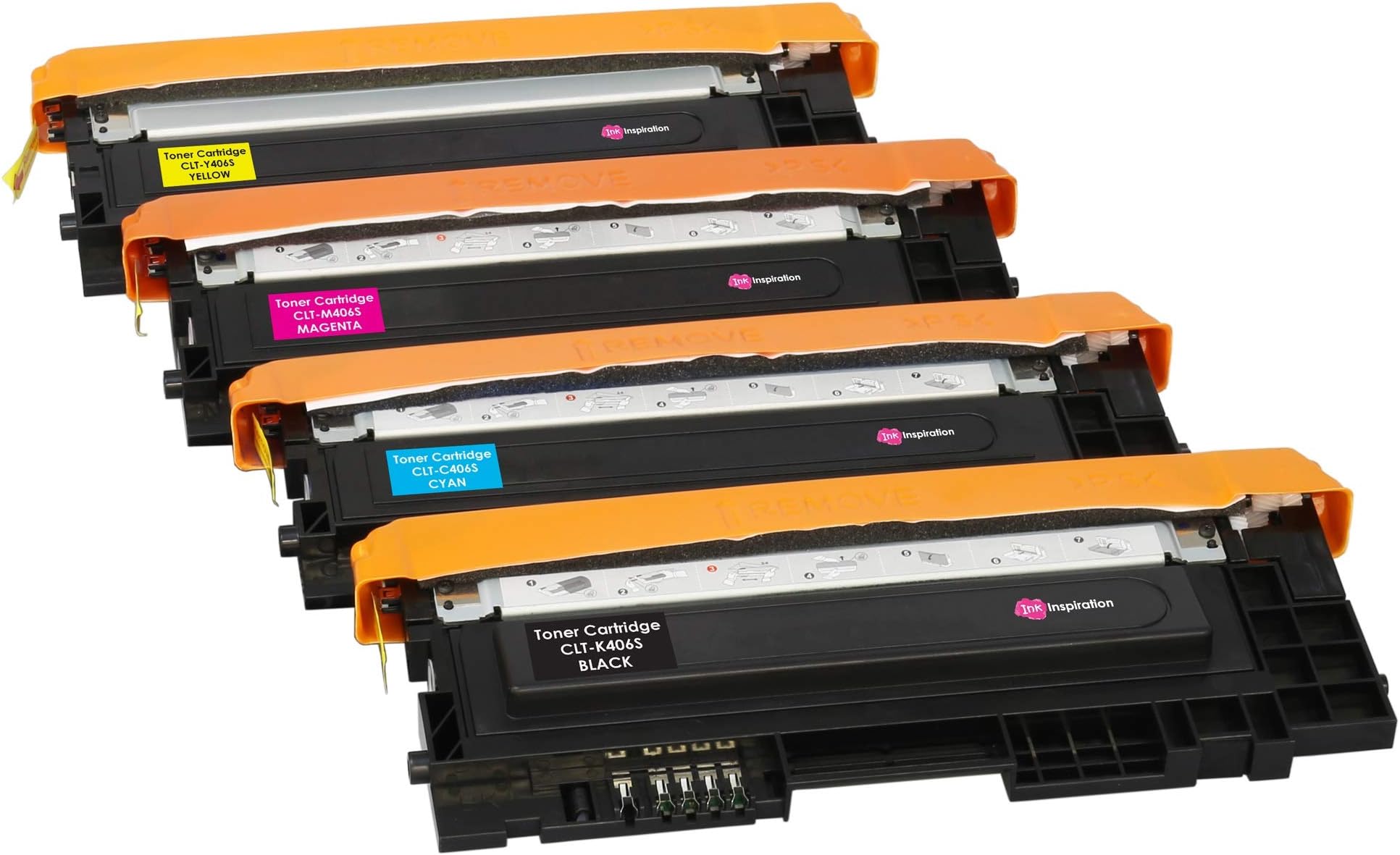Set of 4 Compatible Laser Toner Cartridges for Samsung Xpress SL C410W C460FW C460W C467W CLP-360 CLP-365 CLP-365W CLX-3305 CLX-3305FN 3305W | Print Yield: 1,500 Pages (Black) & 1,000 Pages (Colours)