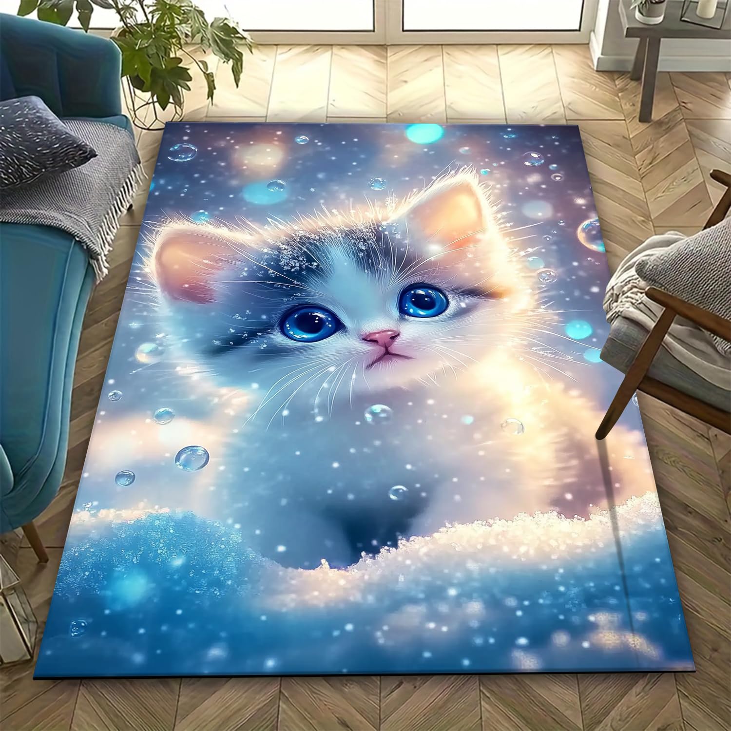 Tapis de salon chat 3D anti-fatigue pour soulager vos pieds avec douceur