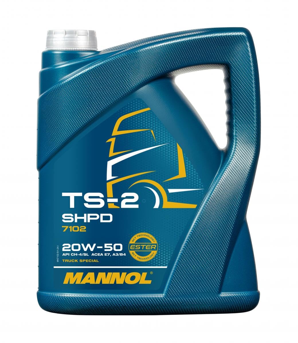 MANNOL 7102 TS-2 SAE 20W-50 API CH-4/SL ACEA E7 ACEA A3/B4 SUPER HIGH PERFORMANCE DIESEL(SHPD) MINERAL ENGINE OIL FOR TRUCKS, BUSES IMPORTED FROM GERMANY (1, 5L)-image-14