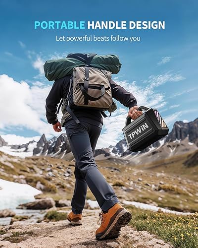 Miniatura 8 de Altavoz Bluetooth  Altavoces resistentes para exteriores de 80 W, IPX6 impermeable, tiempo de reproducción de 20 horas, graves profundos,