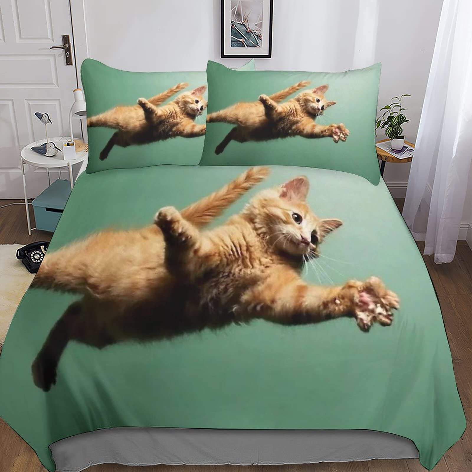 Ensemble de literie chat King size, idée cadeau idéale pour filles