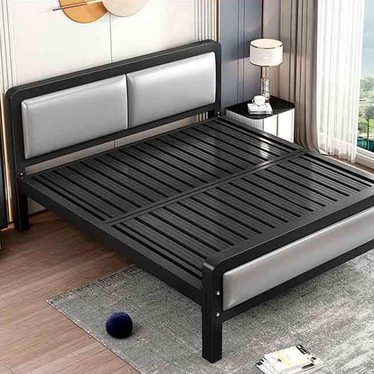 Amazon｜ベッドフレーム パイプベッド 耐荷重300KG スチルパイプ スチールベッド ベッド下収納スペース 防錆 頑丈 安定性 耐久性