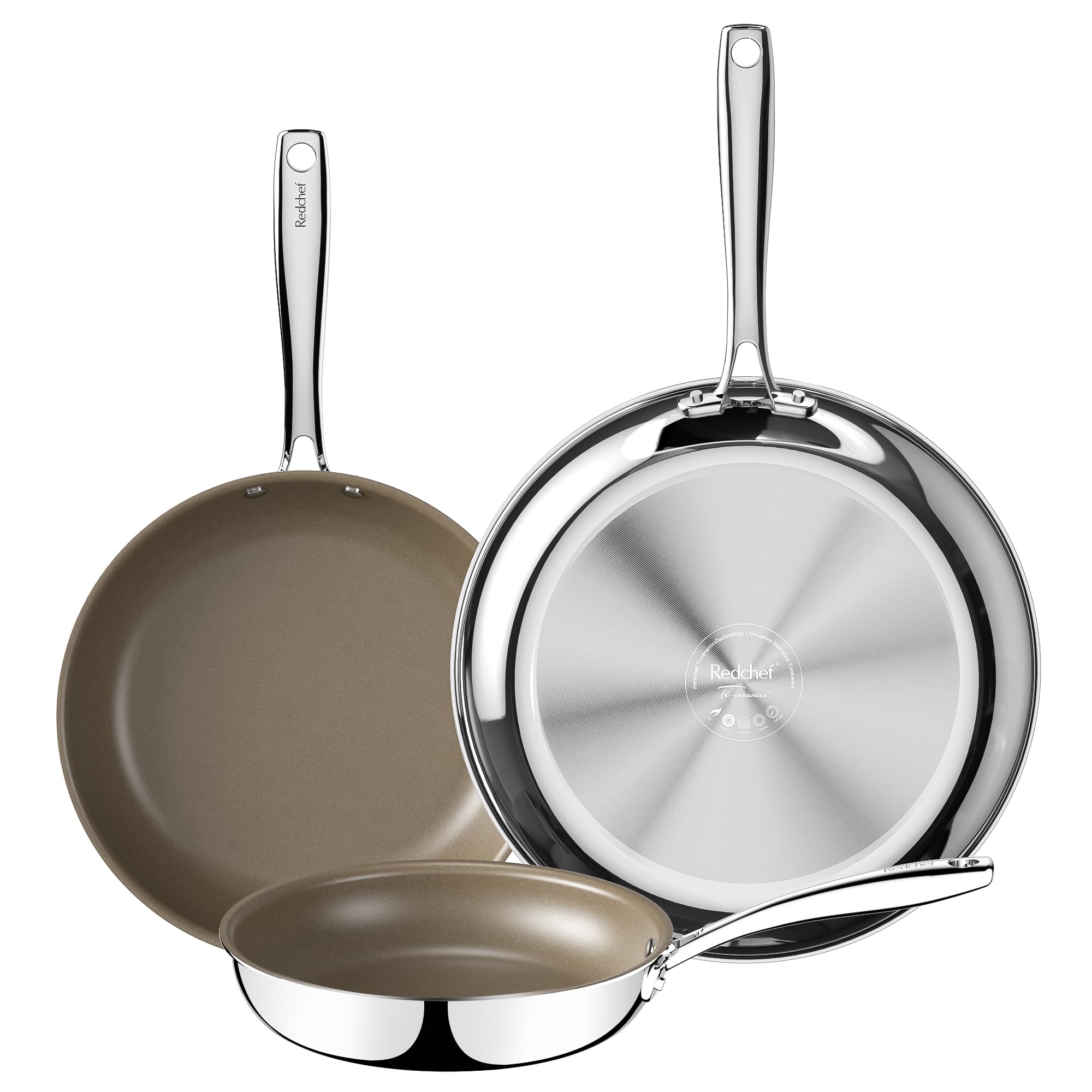 Poêles en céramique sans PTFE Redchef lavables au lave-vaisselle