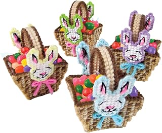 Design Works Crafts Bunny Baskets Plastic Canvas Kit - Set/4