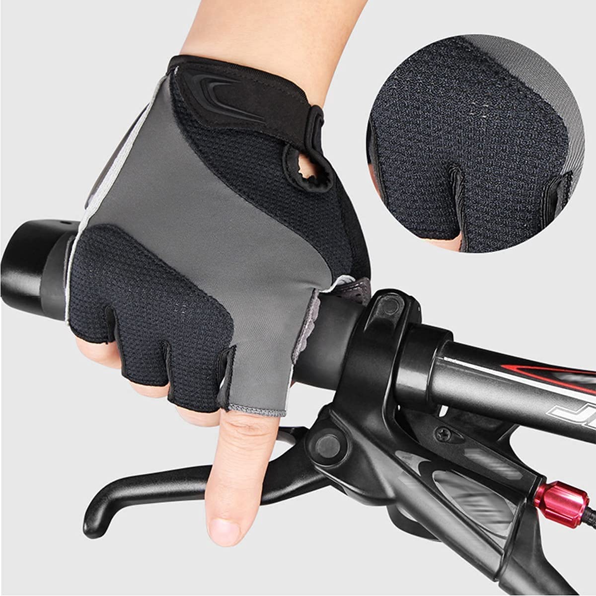 Rękawiczki rowerowe pół palca rękawice gimnastyczne trening półpalec rękawiczki rowerowe jazda na rowerze, rękawiczki na pół palce, rower górski spinning, amortyzacja wstrząsów sprzęt sportowy na świeżym powietrzu nadaje się do rowerów szosowych i sportow