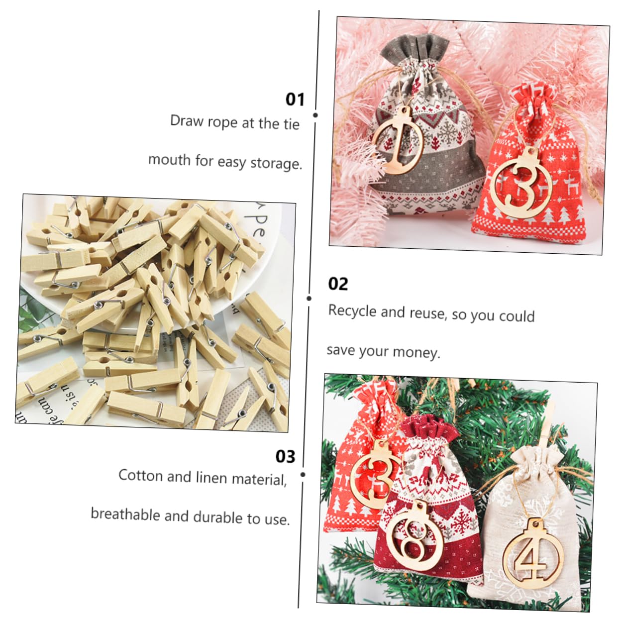 Beavorty Sacchetti Regalo di Natale Cerniera Sacchetti per Caramelle e Snack per Regali di Natale Bomboniere o Contenitori per Dolci