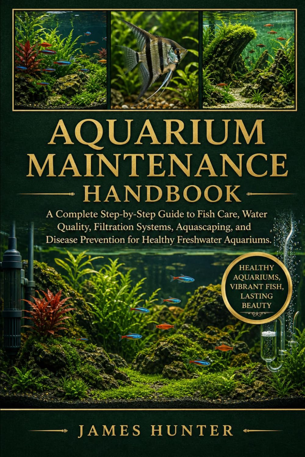 AQUARIUM MAINTENANCE HANDBOOK: A Complete Step-by-Step Guide to Fish Care, Water Quality, Filtration Systems, Aquascaping, and Disease Prevention for Healthy Freshwater Aquariums.