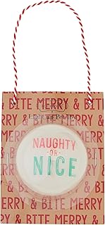 Mud Pie Naughty Christmas - Bola de juguete para mascotas, color blanco
