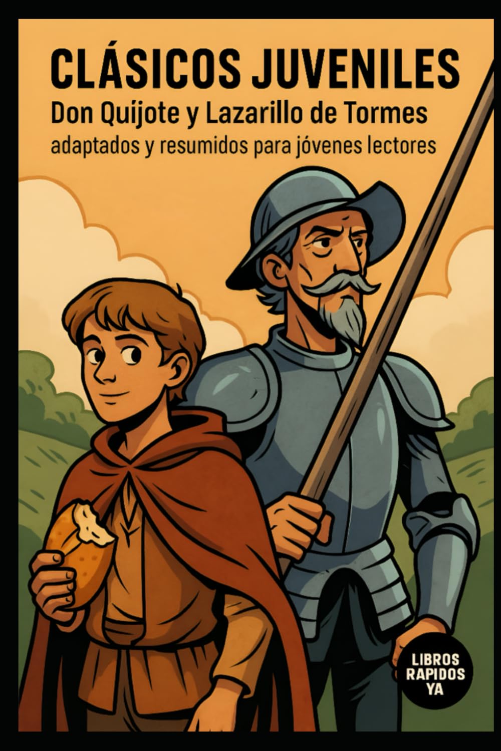 Don Quijote y Lazarillo para jóvenes: Clásicos españoles adaptados y explicados en lenguaje actual