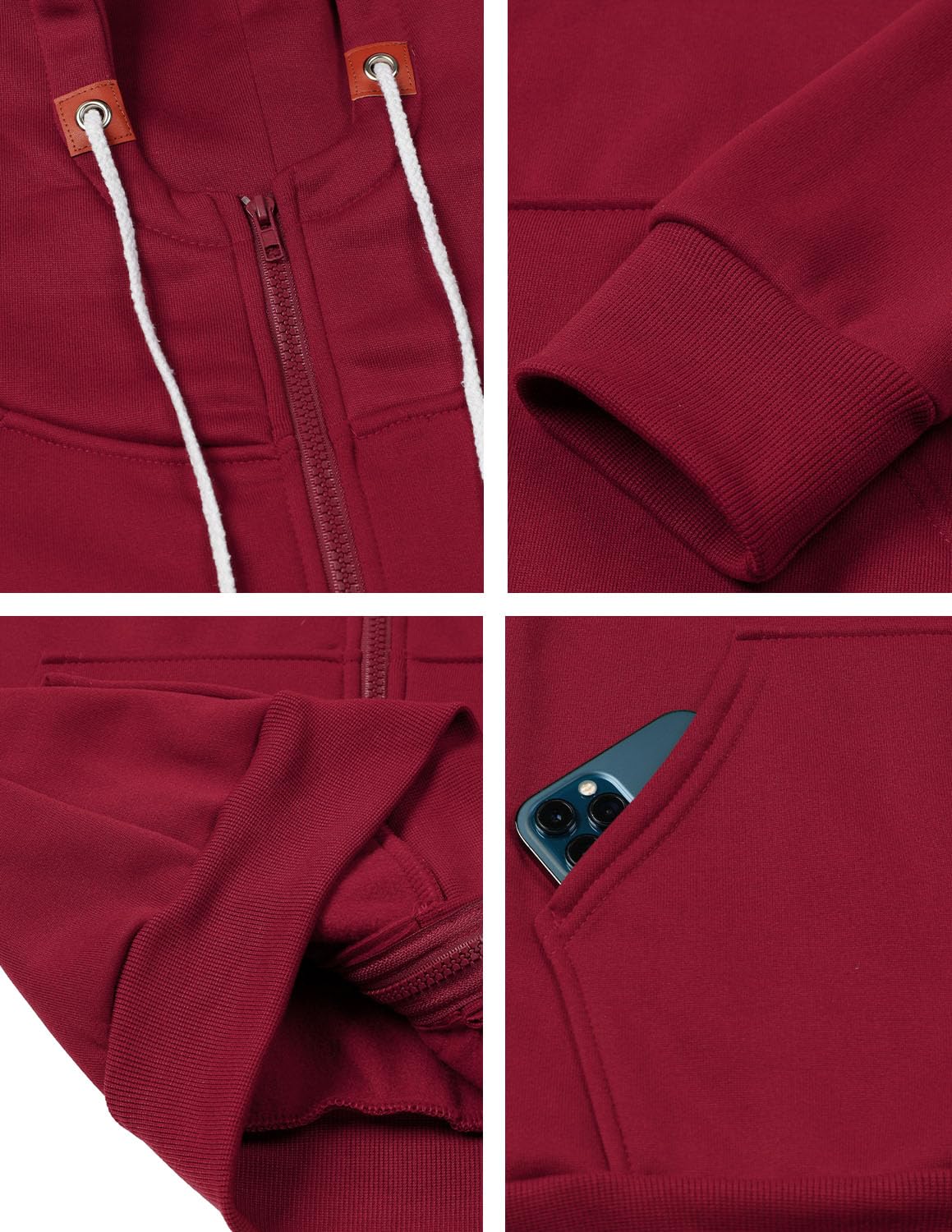 Sweats à Capuche Sweatshirt Chaud pour Femme Veste a Capuche/Zippée Femms avec Poches pour Sport Fitness Outdoor Basic Casual Style