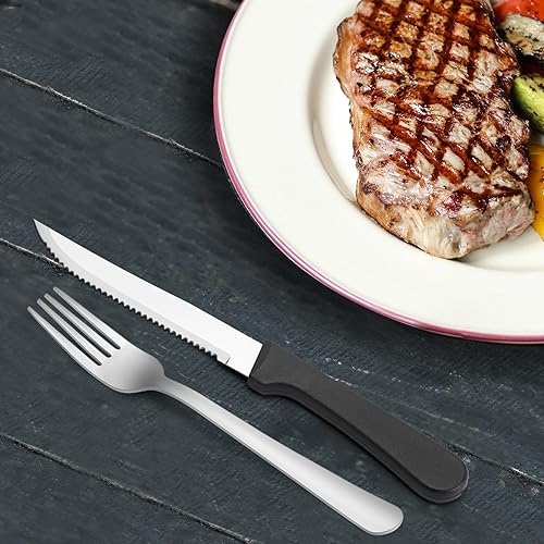 Miniatura 5 de OPOLIA Juego de 24 tenedores de cena de acero inoxidable de grado alimenticio, diseño clásico y elegante para el hogar, cocina o restaurante, apto