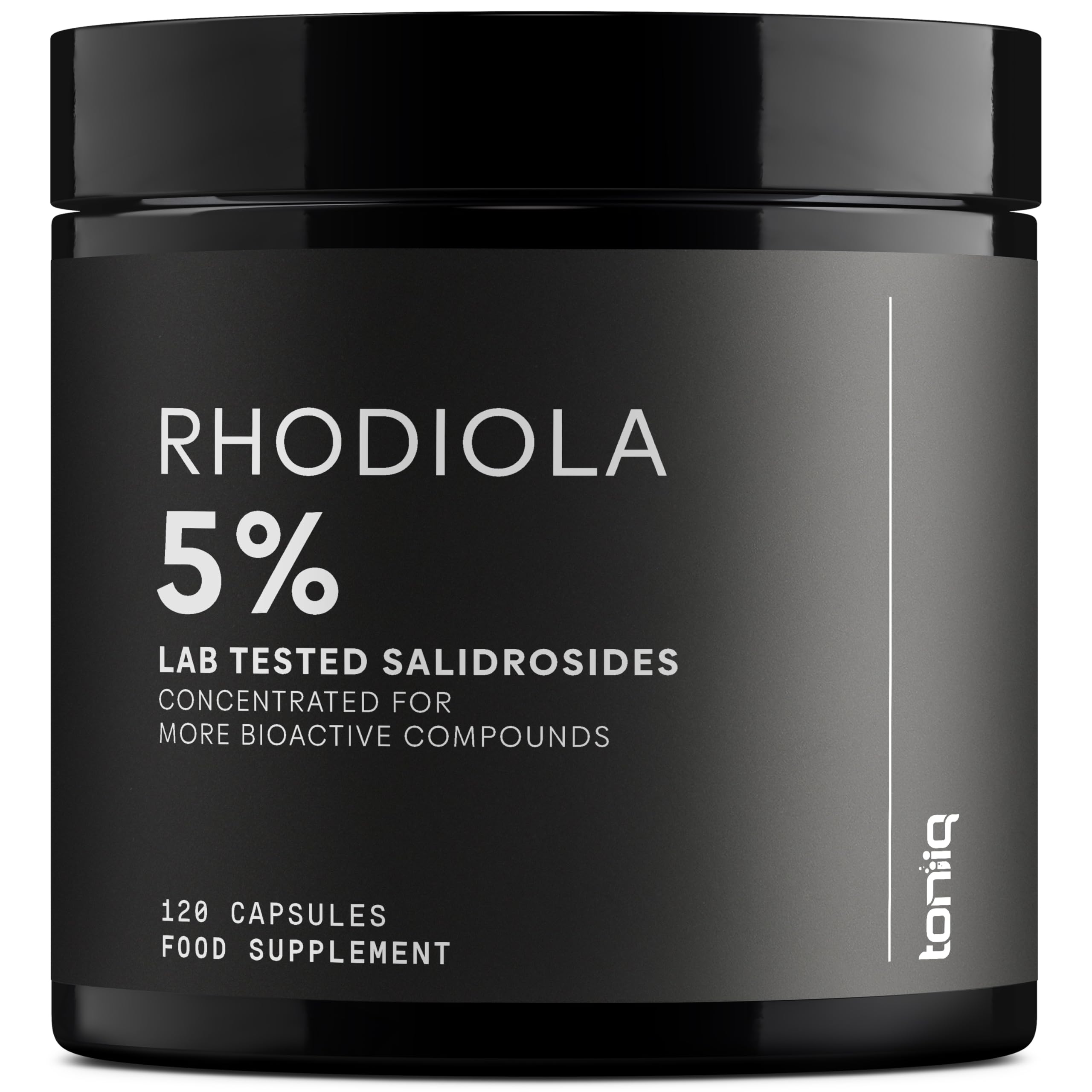 Toniiq Triple-Strength 600mg Rhodiola Rosea - 120 Capsules - 5% Salidroside Concentrated Extract - Highly Purified and Bioavailable