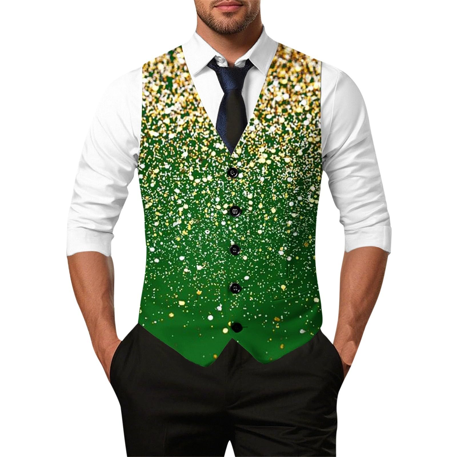 Chaleco estampado para hombre casual de temporada 5