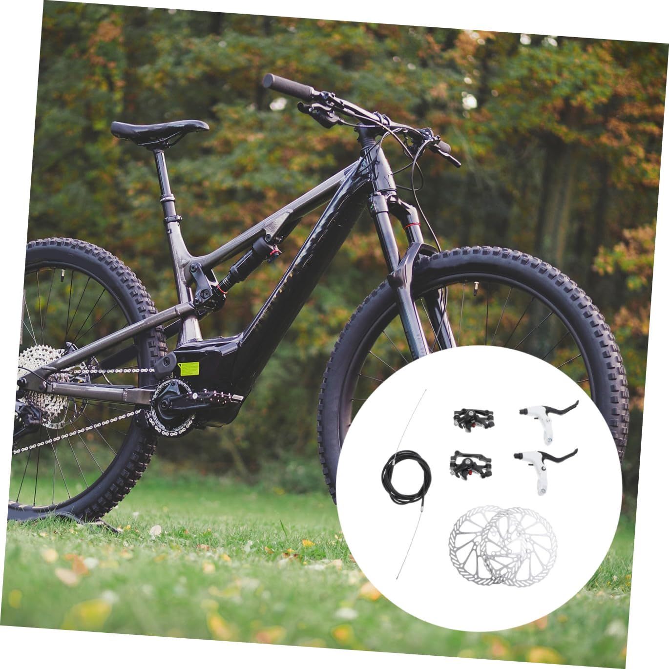 GANAZONO Juego de Frenos de Disco para Bicicletas de Piezas de Bicicleta Material Metálico Buen Rendimiento 1 Juego Adultos para Frenado