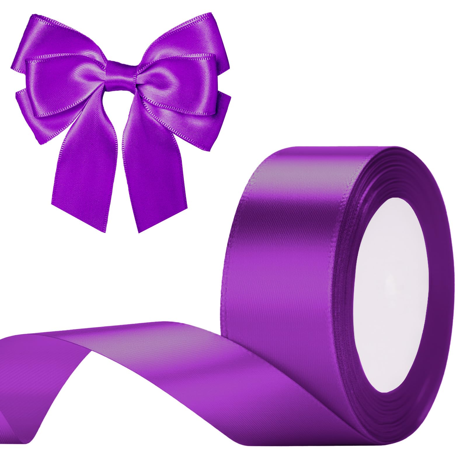 G2PLUS Baby Pink Satin Ribbons 10mm: Thick Fabric Gift Wrap Ribbons for Crafting, Party Decoration, 22m — view 81