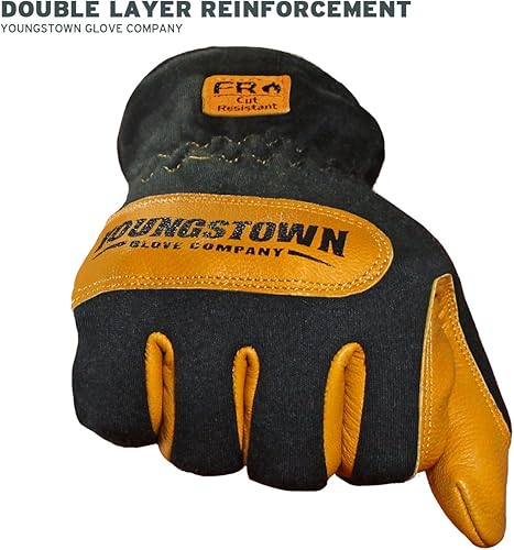 Miniatura 3 de Youngstown Glove Company Guantes de trabajo de seguridad unisex para adultos, beigenegro, XXL de EE. UU