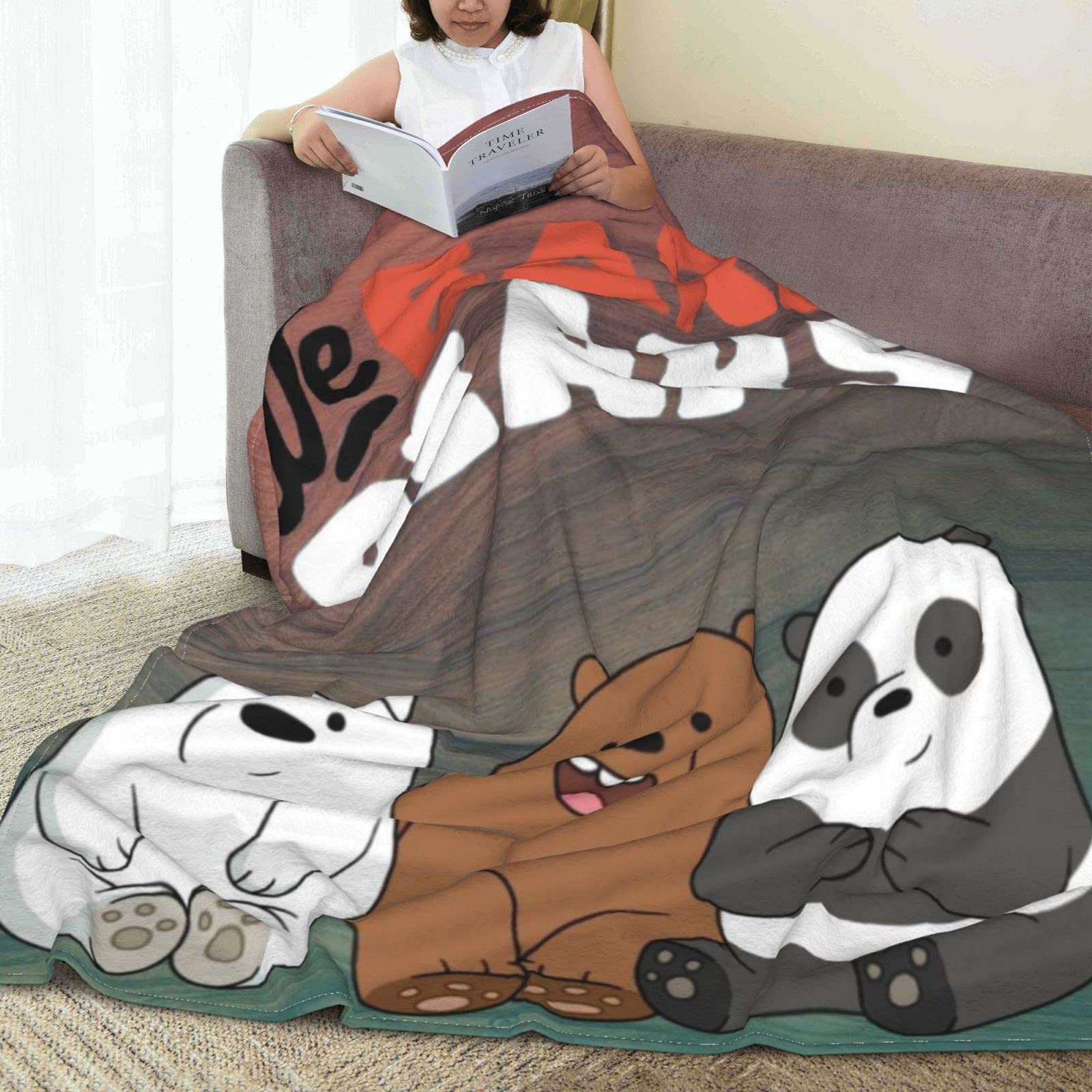 weBareBears Blanket Anime Blankets Cartoon Characters Soft Plush