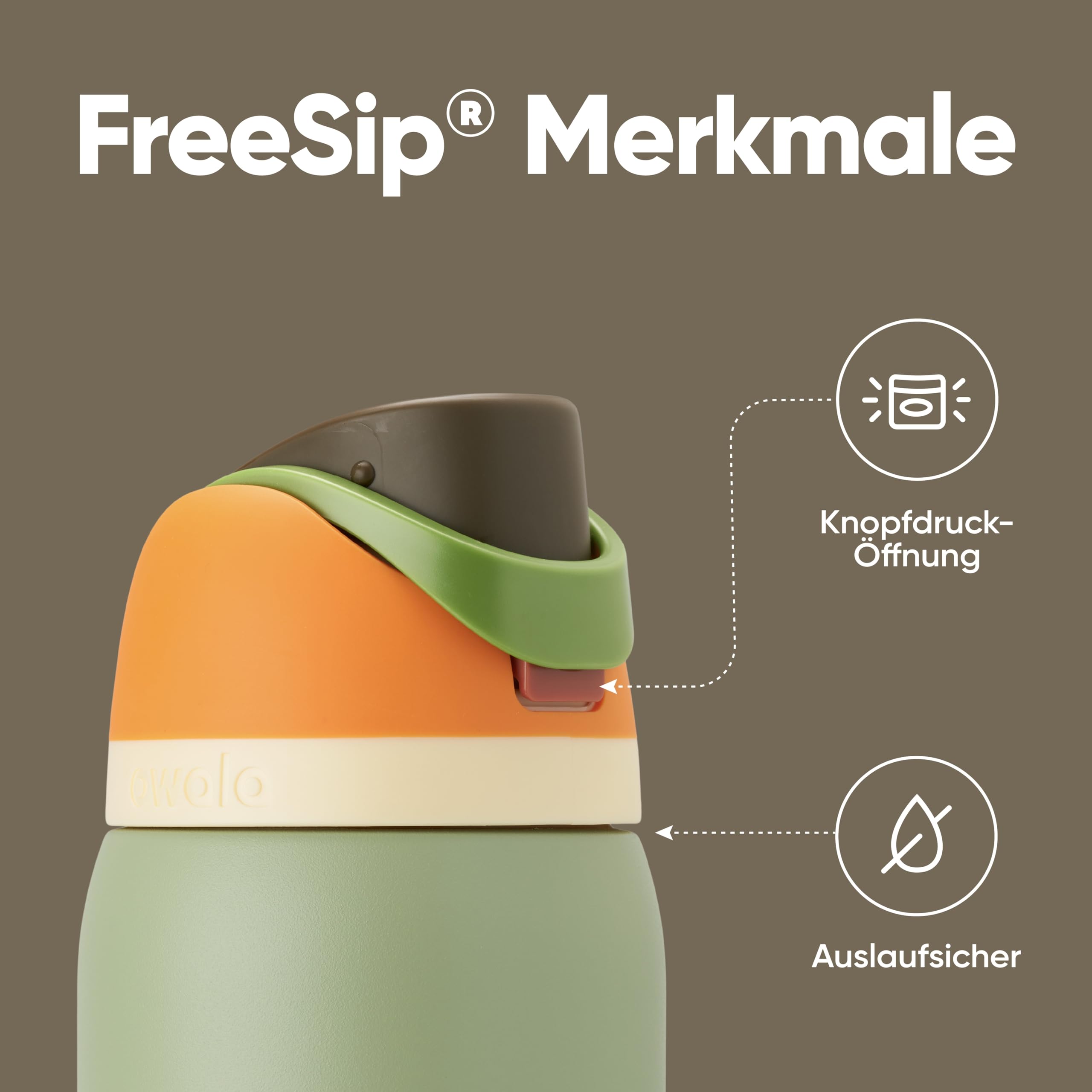 Owala FreeSip - Stainless Steel - 32-oz. - Orange/Green (Camo Cool)(Amazon)
