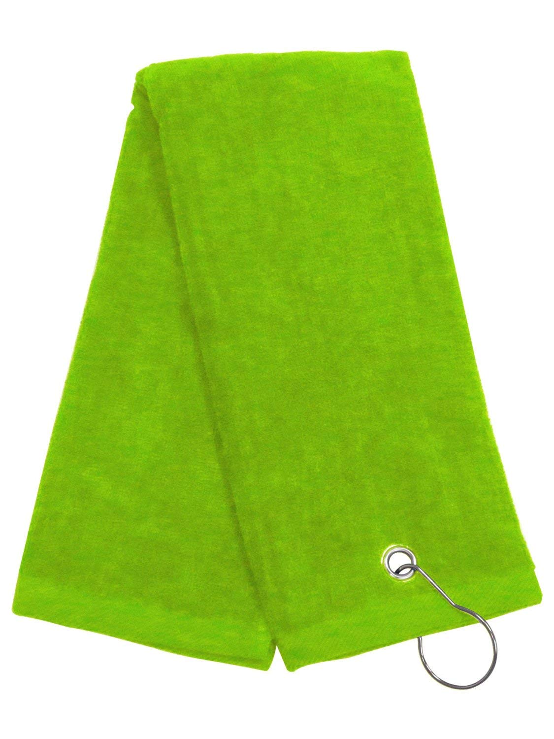 Amazon.com: NEON Lime Green 100% Cotton Golf Towel Tri-Fold with