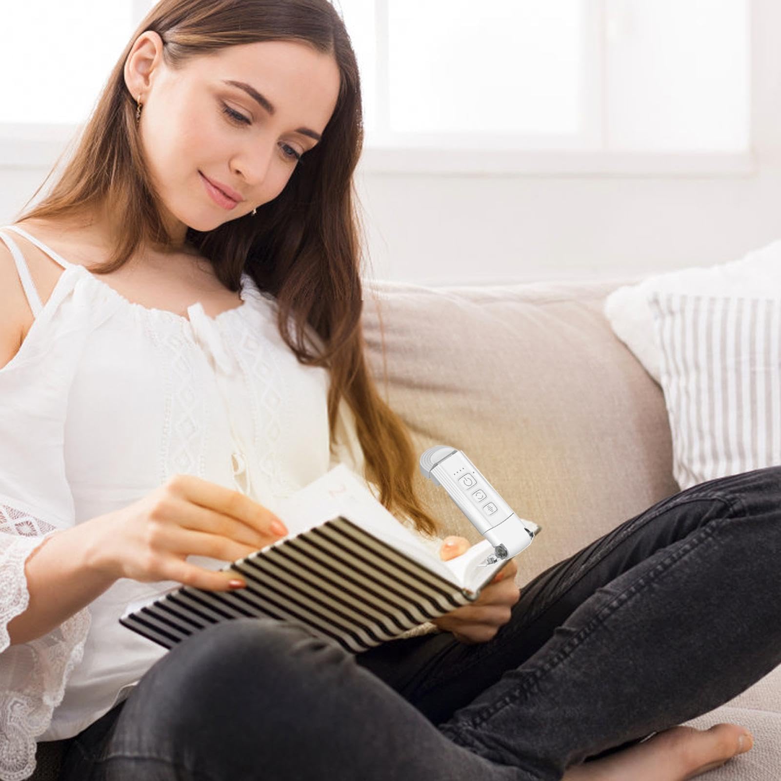 Lampada Da Lettura Per Libri - Luce LED Notturna, Regolabile, Protezione Occhi - Foto 6