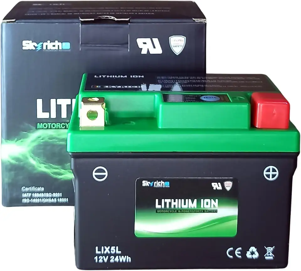 Bateria SkyRich Lítio – LIX5L – CCA 100A (YTZ6V / YTZ6S / YT5L-BS / YTX5L-BS / YTX5L / YTZ7S)