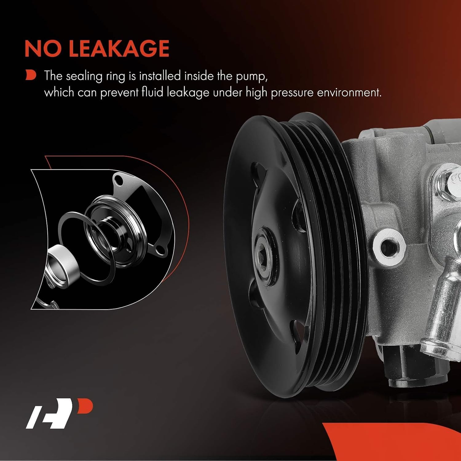 A-Premium Power Steering Pump, with Pulley, Compatible with Lexus RX330 2004-2006, Toyota Camry 2002-2006, Solara 2004-2008, 3.0L 3.3L, Replace # 44310-06080