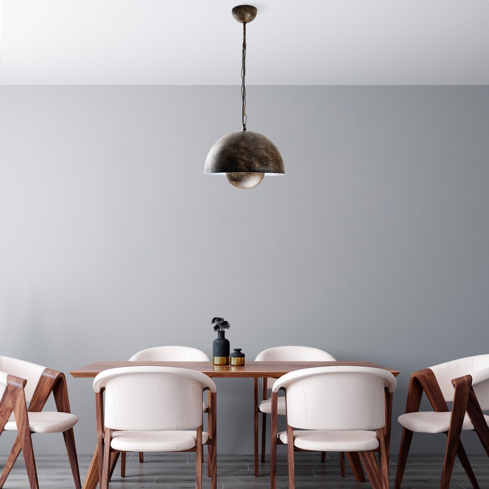 Opviq Elegante chandelier, cuerpo de metal, diámetro de 30 cm, altura total de 70 cm, no ajustable, casquillo E27, máx. 40 W, perfecto para interiores modernos y clásicos