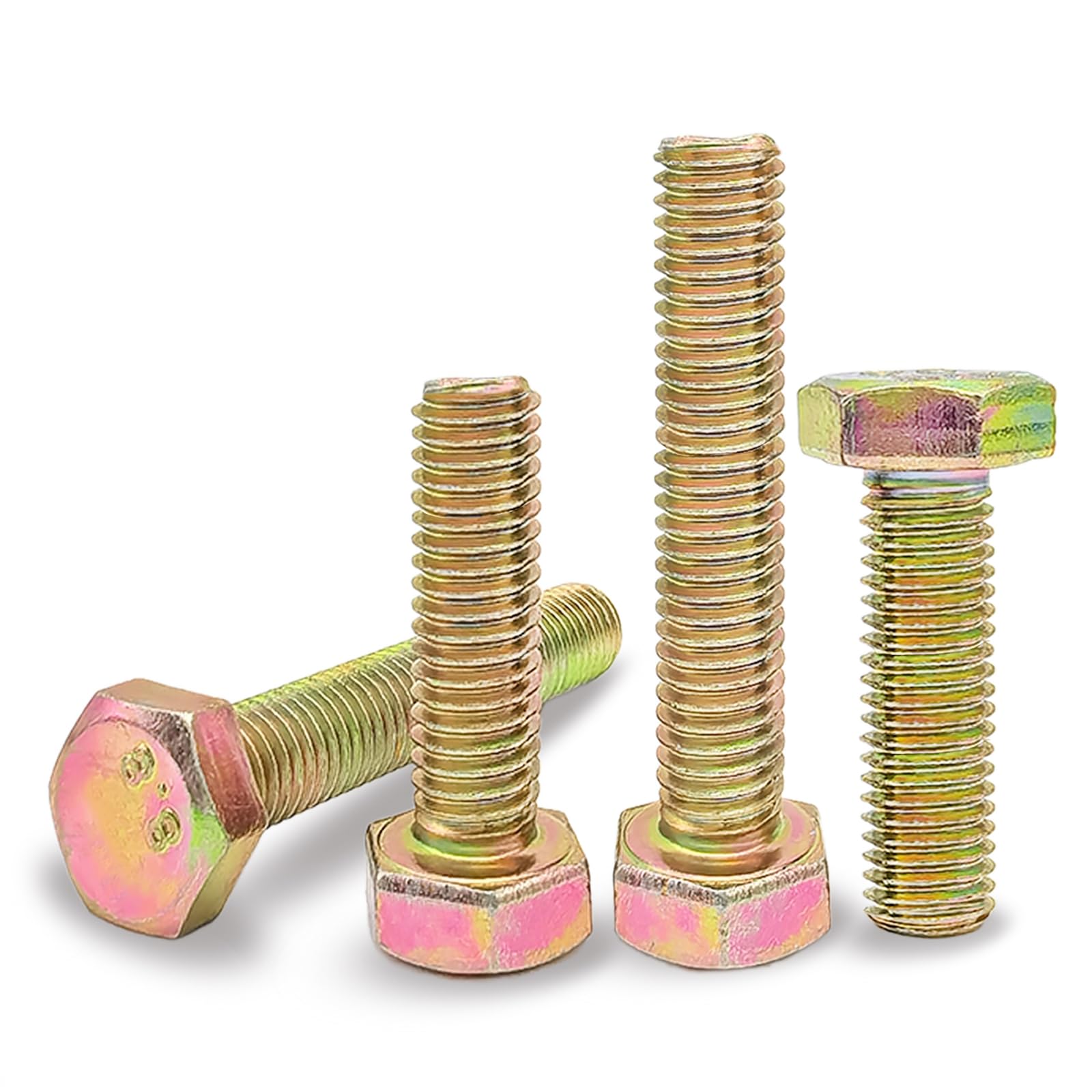 Hoomuy M8 x 45mm 12pcs Heavy Duty Hex Head Screws Hexagon Bolts, 8.8 Grade Alloy Steel, Galvanized Finish, Metric Machine Fully Thread