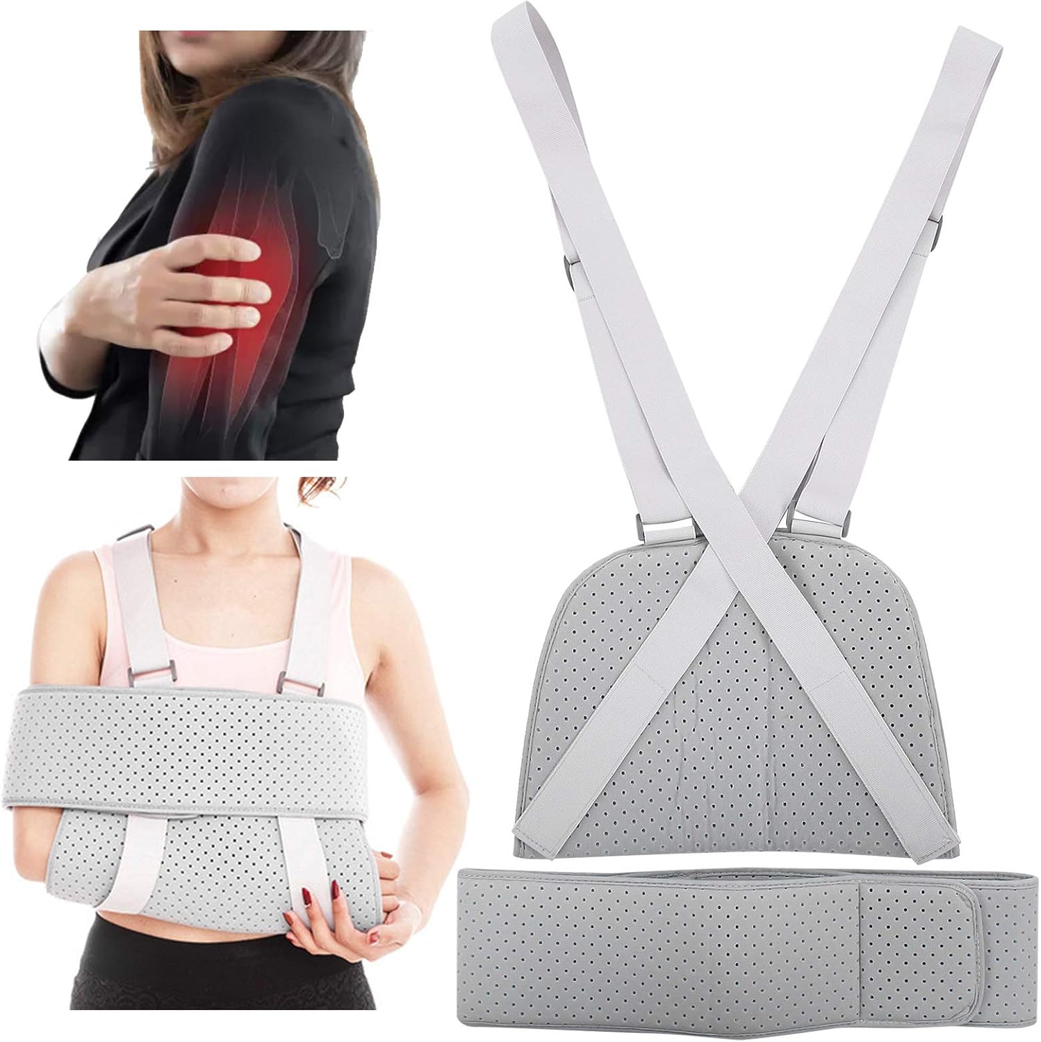 Milltrip Arm Sling Support with Fixing Band for Broken Fractured Dislocation Sprains