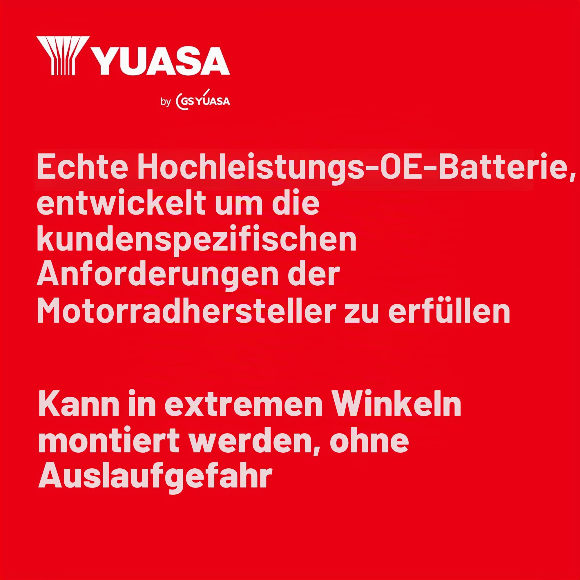 Yuasa YTZ6V 12V 90 CCA AGM Motorradbatterie