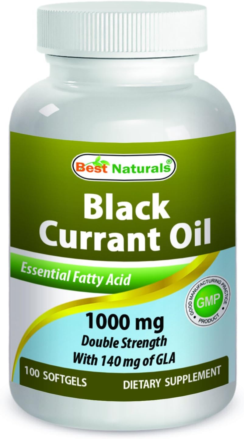 Best Naturals Black Currant Oil 1000 mg Double Strength 100 Softgels