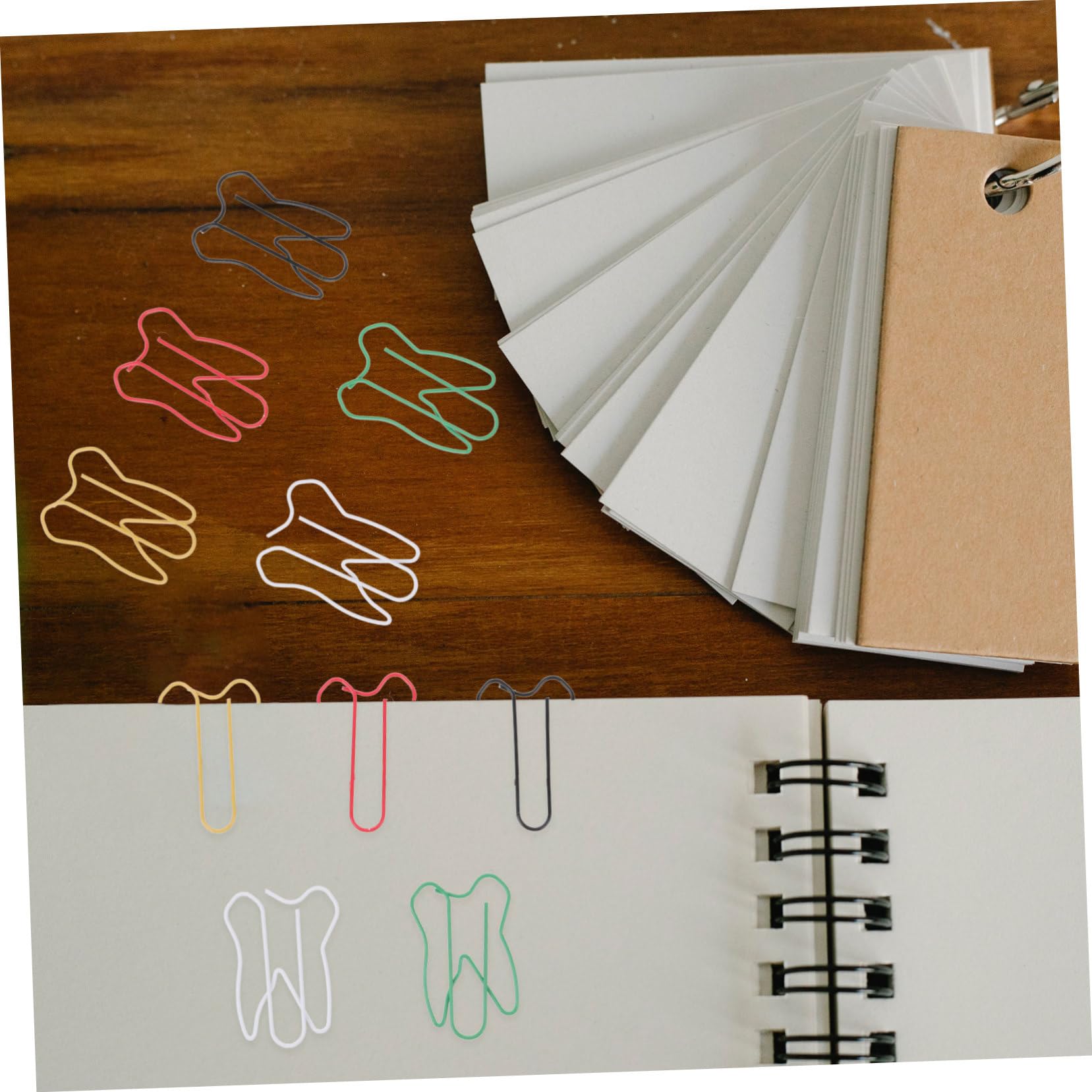 STOBOK 200stücke Bunte Zahn-förmige Büroklammern Kreative Notiz Und Foto- Für Schule Büro Und Partys Dekorative Clips Zufälligen Farben