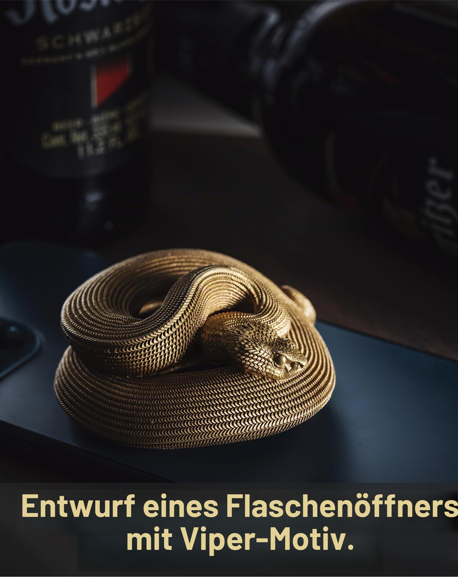 COPPERTIST.WU Viper Bier Flaschenöffner Oktoberfest Kappenöffner Bierkappenöffner Interessant Schlange Flaschenöffner Schlangen Geschenk für Männer Vaters