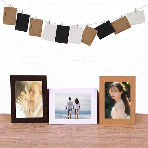 Miniatura 4 de Marco de fotos de cartón de 5 x 7 pulgadas, marco de fotos de papel de 7 x 5 pulgadas, collage para decoración de pared, marcos de fotos de cartón,