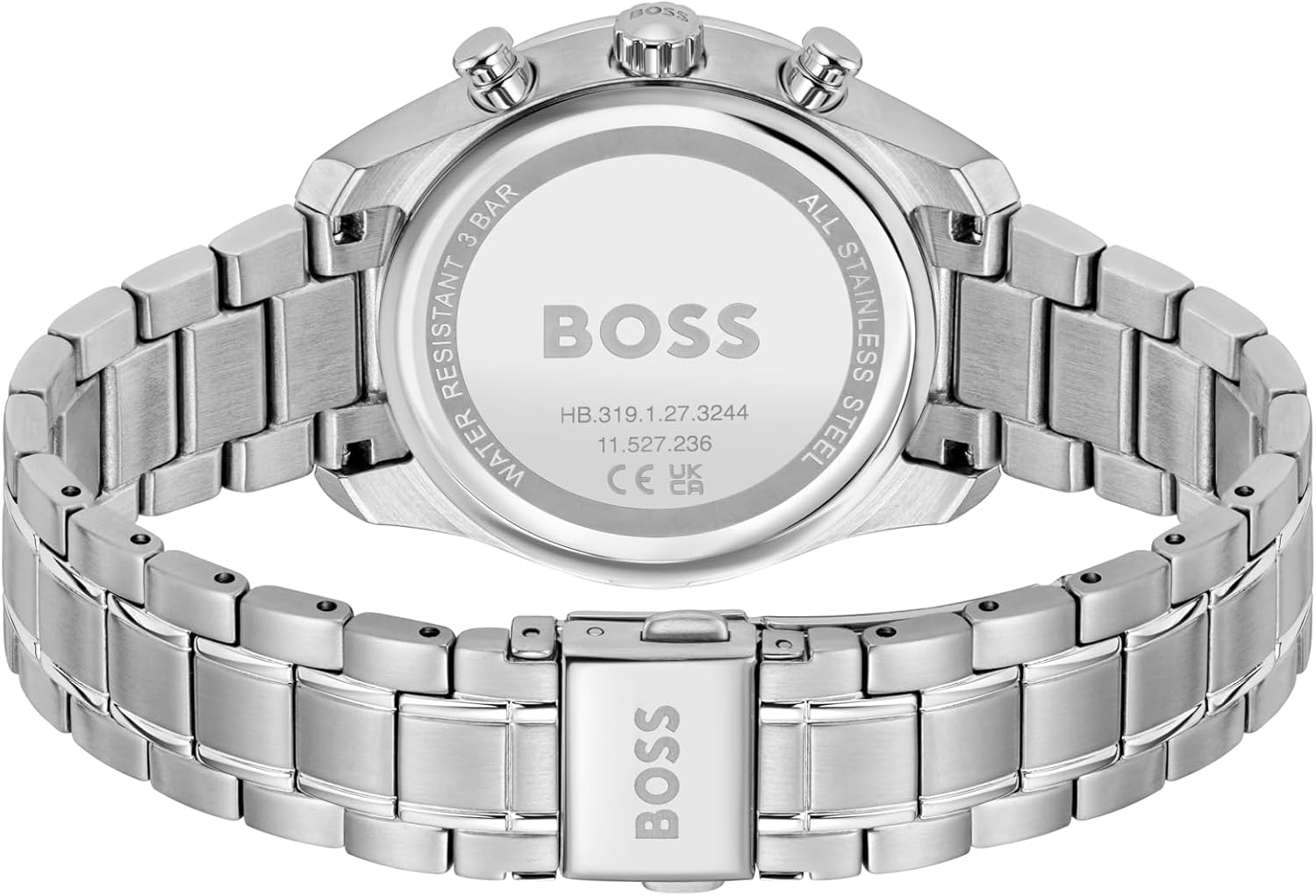 BOSS Grand Tour Women's 3H Quartz Chronograph Watch, Stainless Steel, 3ATM/30m Water Resistant - Stylish, Elegant Timepiece - Gift for Her, 38mm