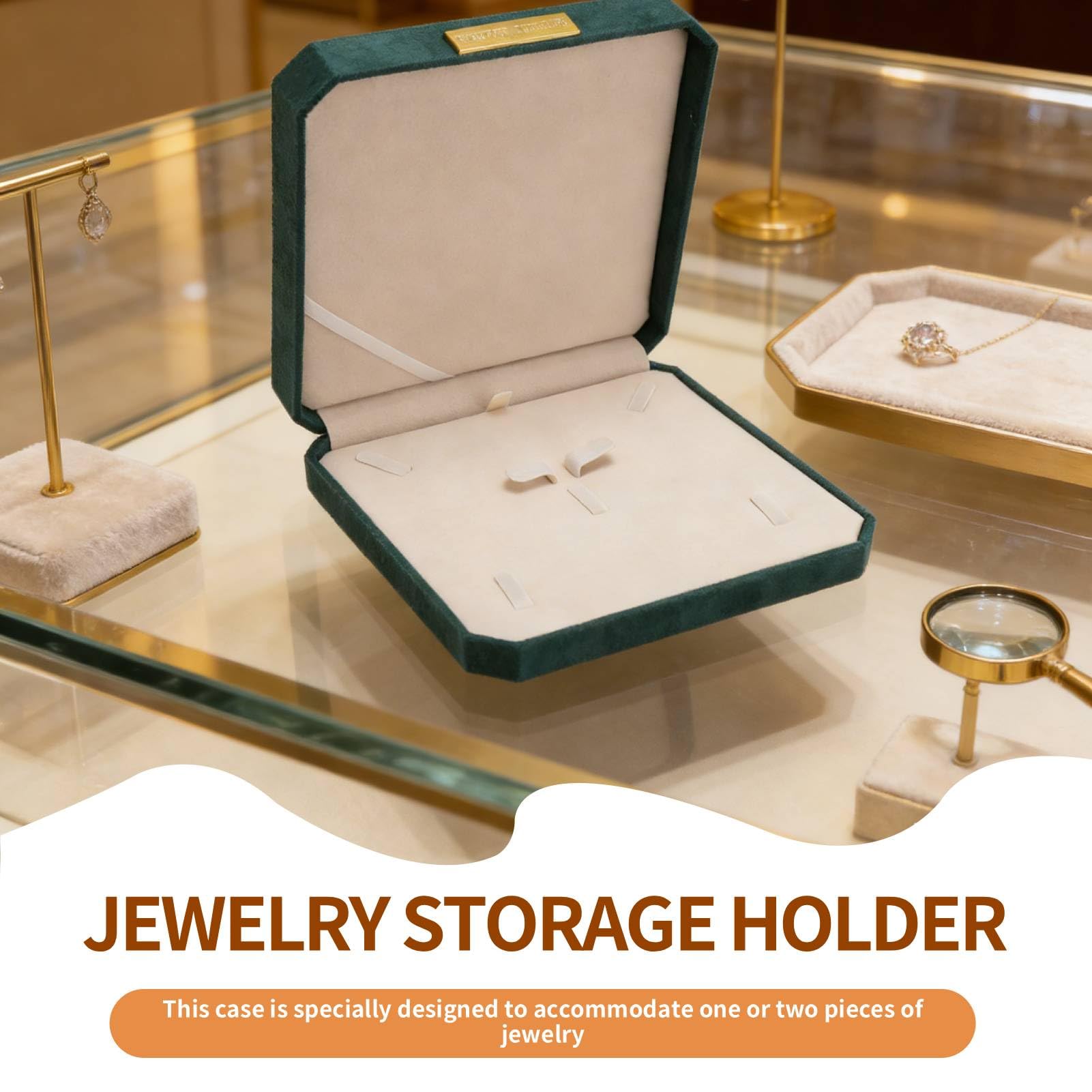 Conjunto De Joyería Caja De Terciopelo, Anillo, Pendientes, Collar, Caja De Regalo, Caja De Regalo Colgante, Soporte De Almacenamiento De Joyería, Organizador De Joyería Grande, Caja De Almacenamiento