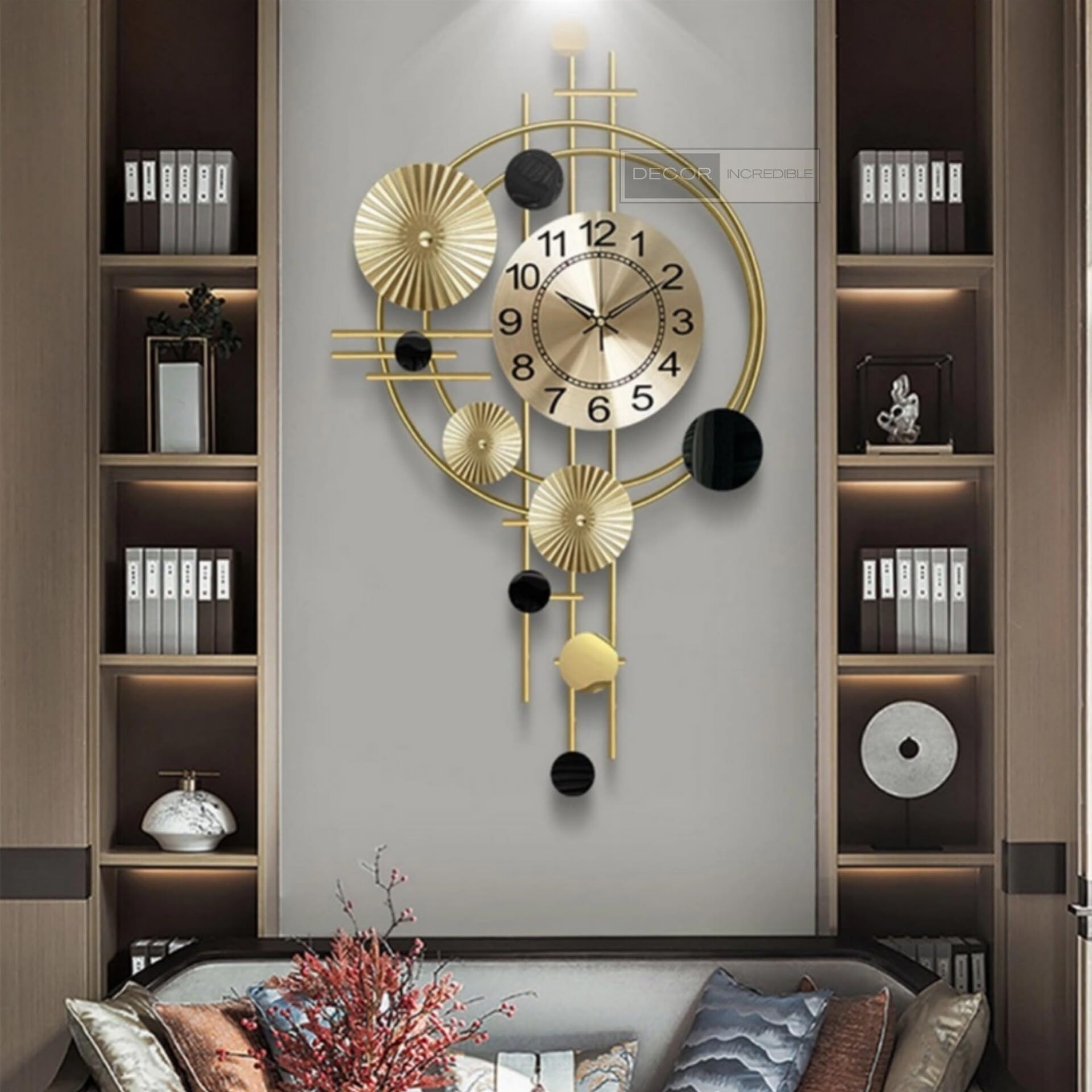 Decor incredible Precision Crafted Modern Metal Wall Clocks for Every Room [Size- 36x2x21 Inch]
