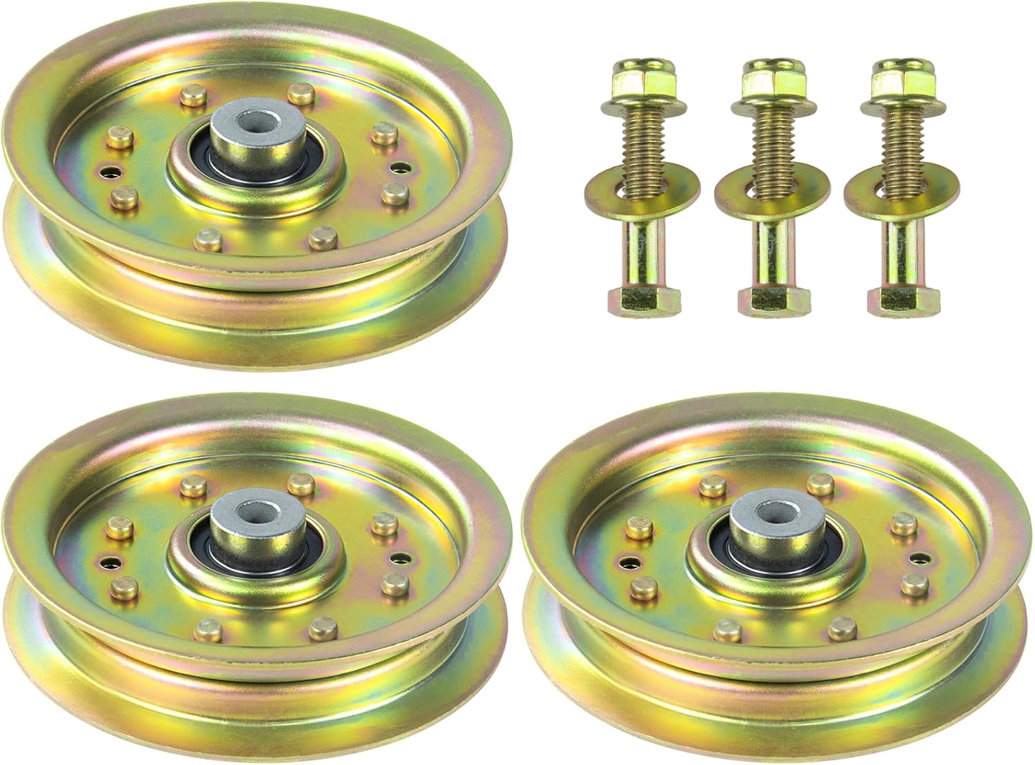 3 Pack 753-08171 Idler Pulley Kit Replaces Cub Cadet 756-04129B Idler Pulley 756-04129, MTD 756-04129B, Cub Cadet 756-04129, Troy Bilt Pulley 753-08171 Cub Cadet Idler Pulley Kit, 753-08068