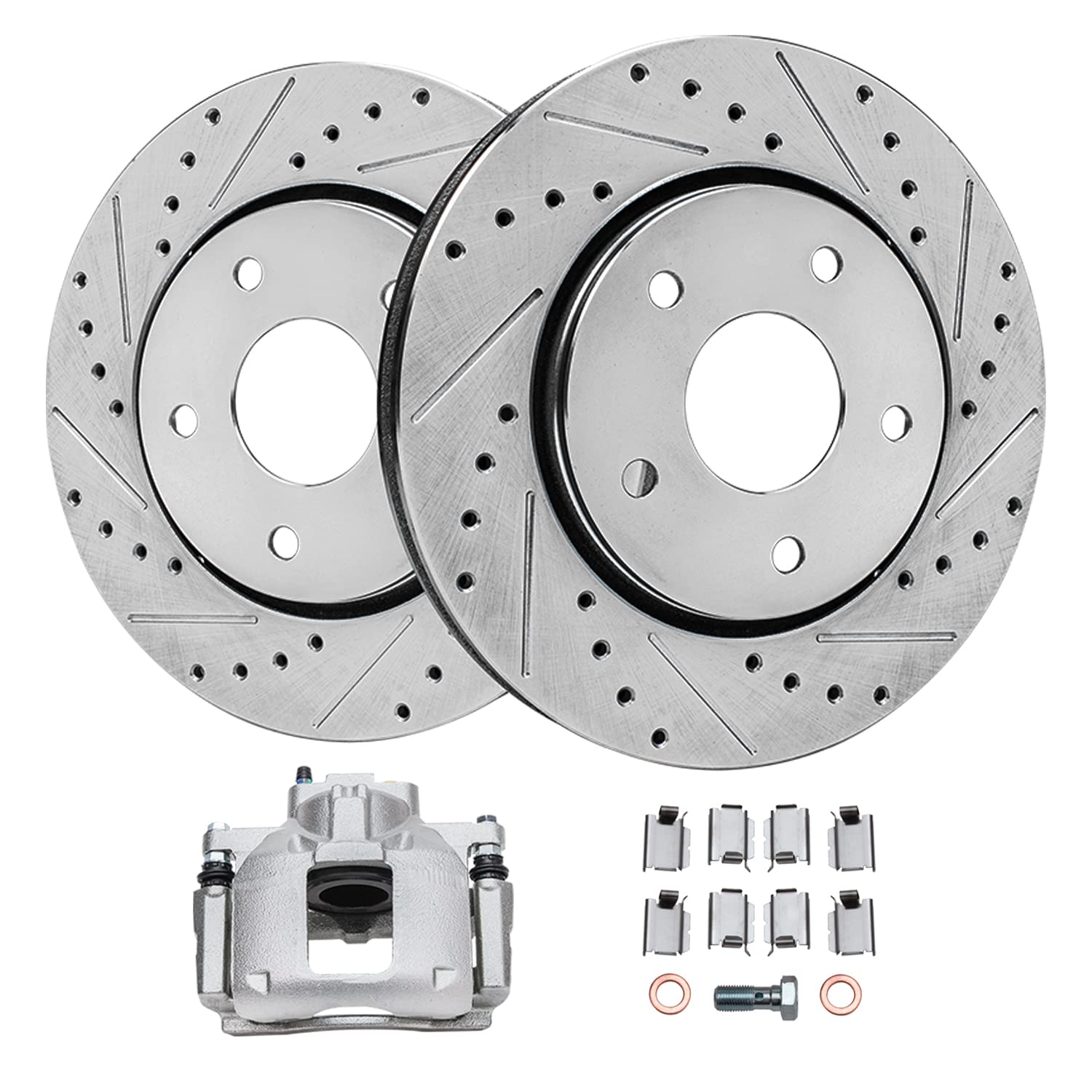 Detroit Axle - Front Brake Kit for 2009-2012 Dodge Journey