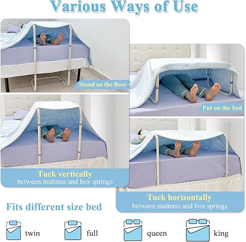 Miniatura 6 de Levantador de mantas, barra de elevación para pies, soporte ajustable para mantas, soporte para cama, tienda de campaña, elevador de sábanas,