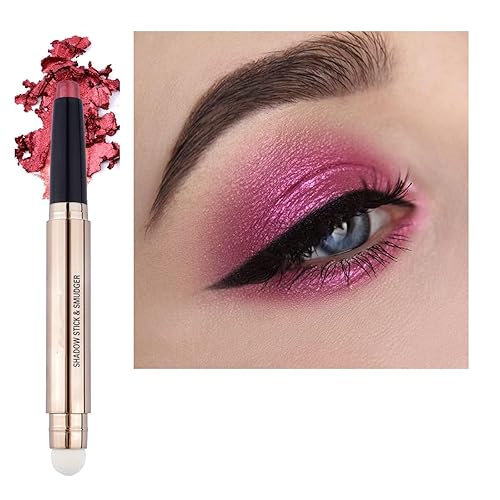 Miniatura 10 de Sombra de ojos verde en barra de maquillaje de ojos crema suave brillo sombra de ojos lápiz imprimación brillo oscuro mate base única crayón