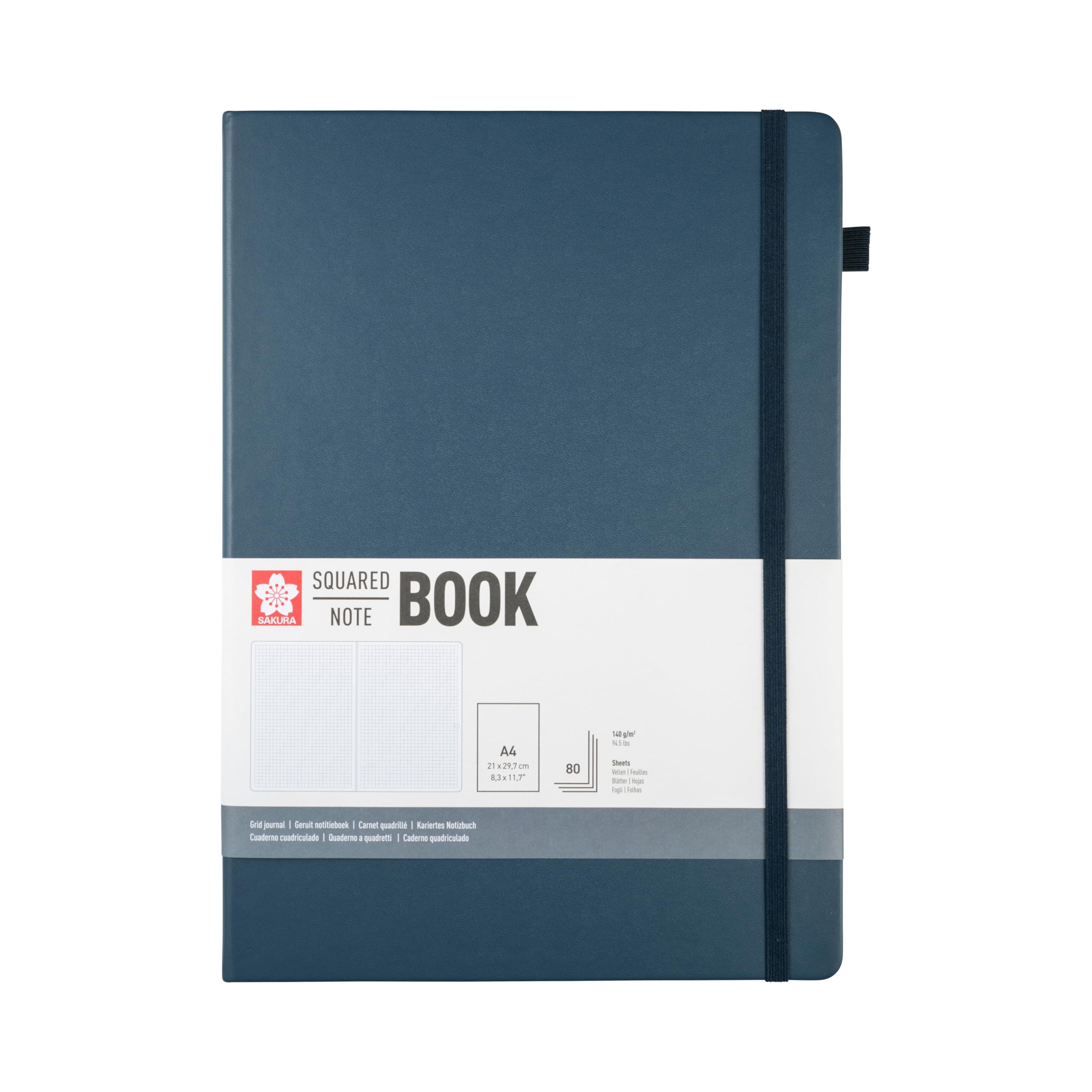 Carnet A4 Indigo à quadrillage précis et papier certifié FSC durable