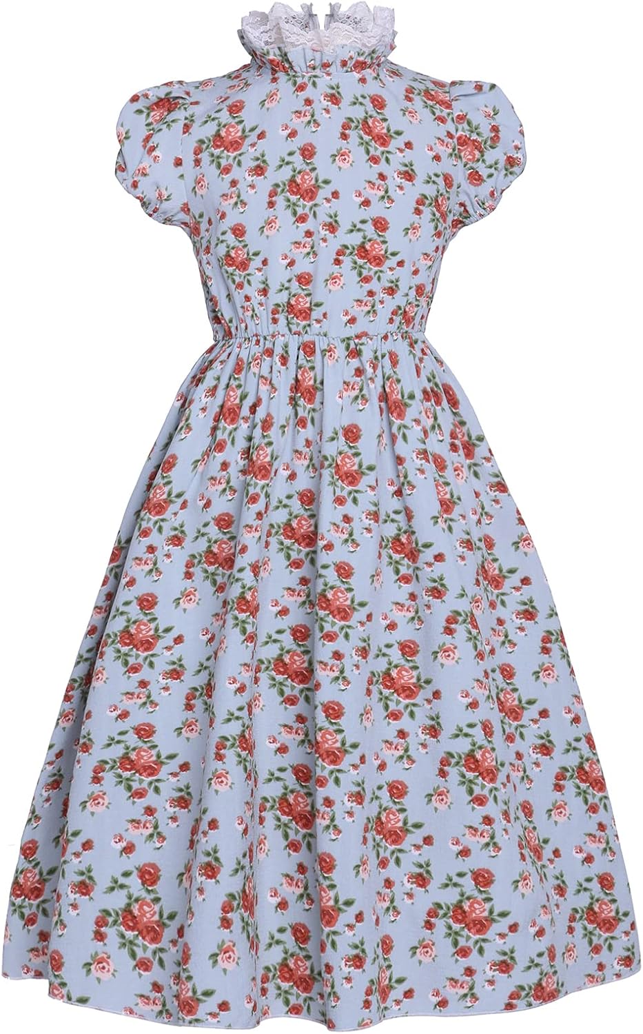 Miniatura 3 de mutou Vestidos de pradera, disfraz colonial para niñas, disfraz de pionera, vestido de peregrino floral
