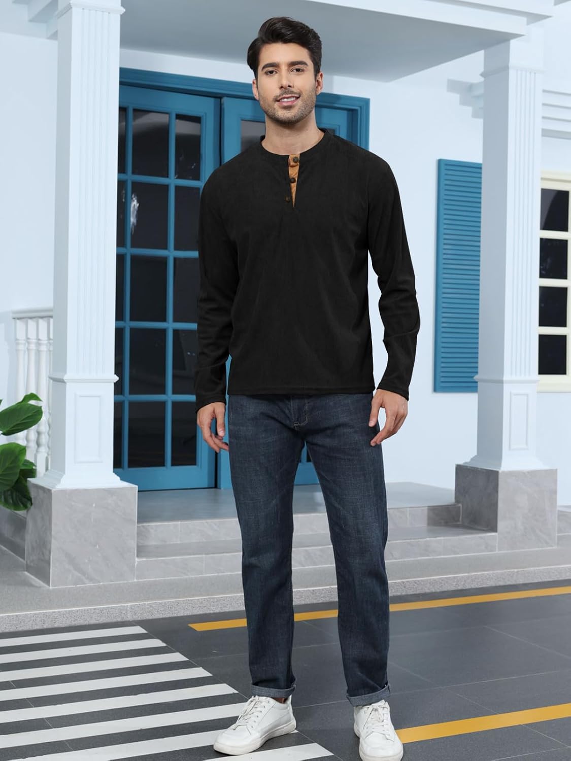 Angbater Camisetas masculinas da moda Henley manga longa pulôver básica com botões leves camisetas de veludo cotelê em promoção! Veja a oferta e mais achadinhos de Camisetas 9 Hoje é o melhor dia para comprar Angbater Camisetas masculinas da moda Henley manga longa pulôver básica com botões leves camisetas de veludo cotelê com aquele preço maroto! Promoção! Aproveite a oferta! 9