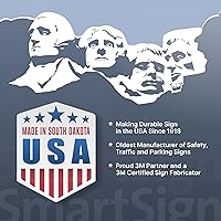 Vista 9 de SmartSign Cartel de estacionamiento reservado para empleados, paquete de 2, letrero remolcado de vehículos no autorizados, 18 x 12 pulgadas